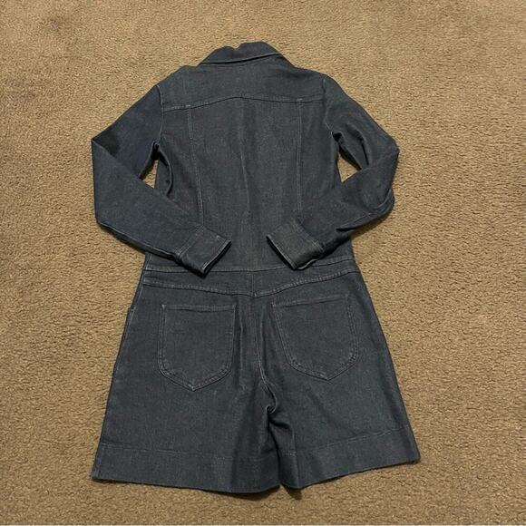 See By Chloe Denim Long Sleeve Jumpsuit Romper - Picture 3 of 8